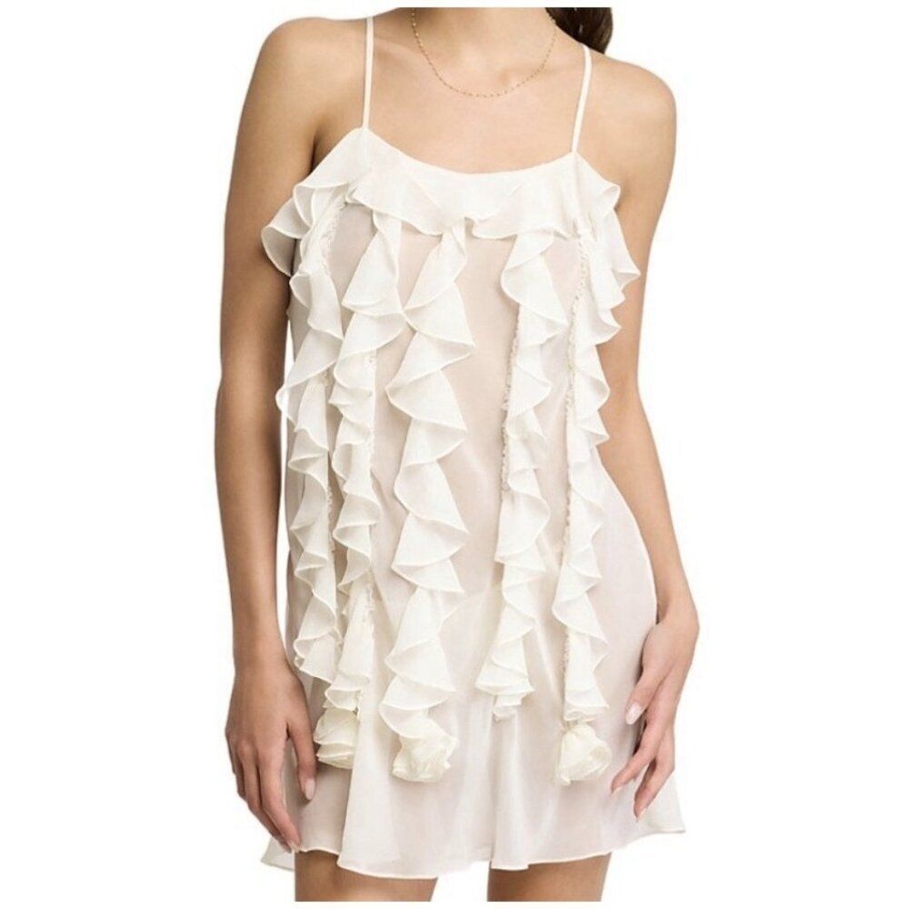 NWT Rya Collection Cassatt Chemise Rose Ruffled Ivory Womens Size XL